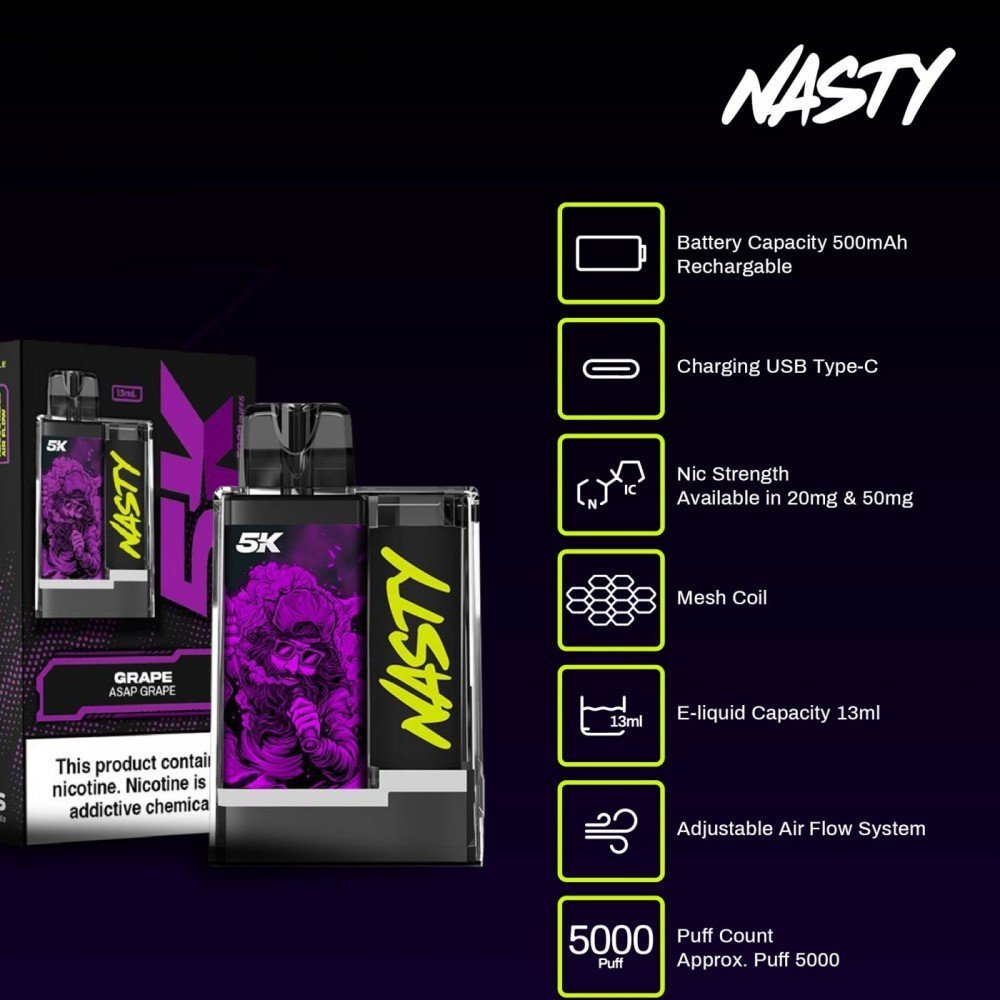 Nasty 5K Crystal Tek Kullanımlık Elektronik Sigara İncelemesi