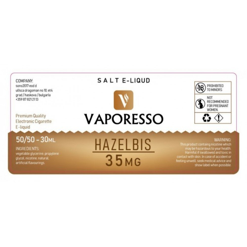 Vaporesso - Hazelbis 30 Ml Salt Likit: Yeni Çıkan Lezzetler